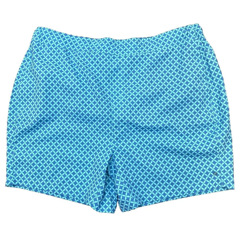Mack Weldon Swim Trunks Shorts Mens Size XXL 2XL Wave Runner Blue 6" Inseam